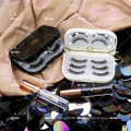 10D Mink Eyelash Mirror Case With LED Light 3 Pairs 1 Pair Tray Packaging Box Eyelash  Vendor Drop Shipping Factory